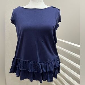 Gap top, ruffle hem, XS